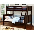 thumbnail image 2 of Furniture of America Cory Wood Twin over Full Bunk Bed in Dark Walnut, 2 of 4