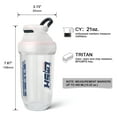 thumbnail image 3 of 21 oz protein shaker bottle, TRITIN Plastic, BPA/BPS Free Whey Protein Drink Cups for Pre-Workout and Gym, Blender Shaker for Blending Protein Shakes, Overnight Oats and Smoothies, 3 of 8