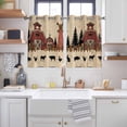thumbnail image 2 of Brown Farmhouse Kitchen Curtains Window Panels, Vintage Country Animals Cabin Forest Insulated Window Treatment Curtain, Grommet Curtains for Bedroom/Living Room/Bathroom, 2 Piece 52"Wx45"L, 2 of 8