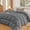 Dark Gray, variant on Teler Goose Feather Down Comforter Queen Size, Soft Feather Down Duvet Insert with Corner Tabs All Season Bed Comforter(90"x90",Dark Gray)