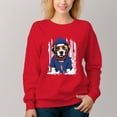 thumbnail image 3 of Women's  Crew Neck Pullover Cozy Clothes Autumn Winter-Hot Dog Print, 3 of 16