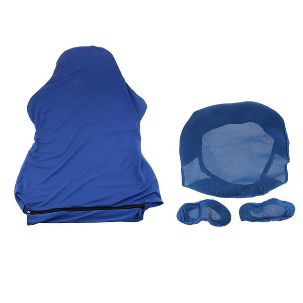 Funda para Sillón de Elevación Giratoria Elástica para Oficina Perfecl Antisuciedad Extraíble Azul