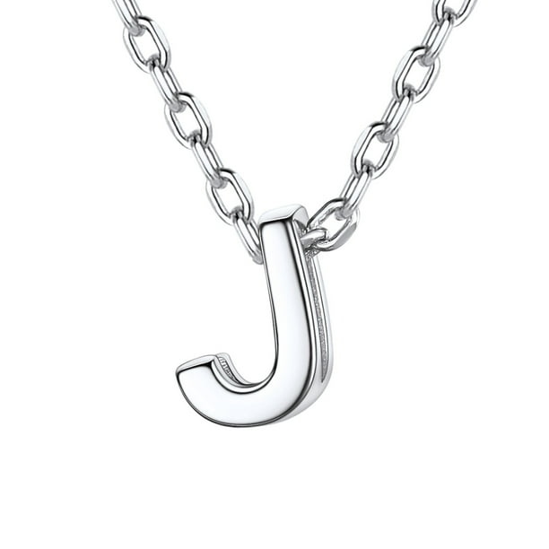 ChicSilver Initial Necklace for Women, 925 Sterling Silver Necklace