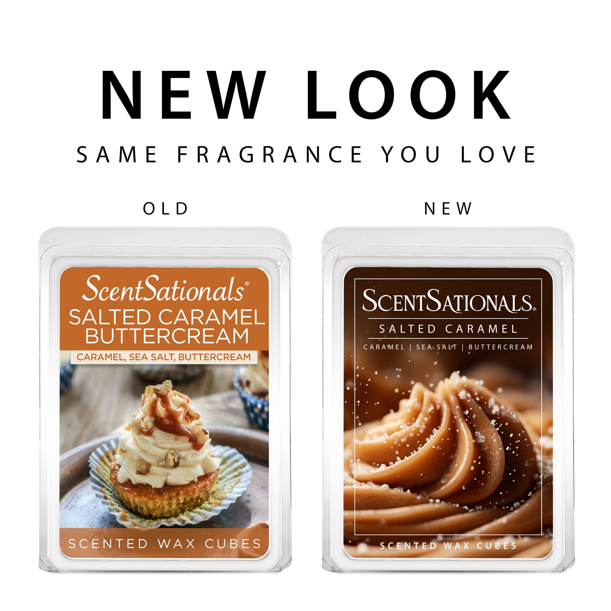 (2 pack) Salted Caramel Buttercream Scented Wax Melts, ScentSationals, 2.5 oz