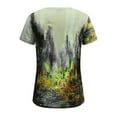 thumbnail image 5 of Dyegold Womens Summer Casual T-Shirts Round Neck Floral Printed Short Sleeve Graphic Tee Tops Loose Fitting Comfy Tunic Tops, 5 of 5