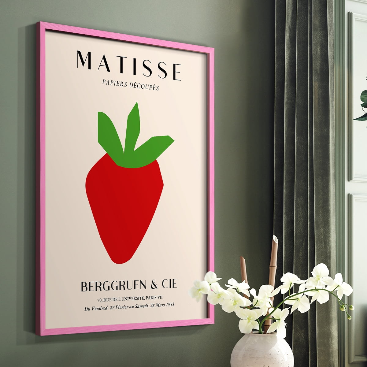 Matisse CLXXI Framed Print in Pink Solid Wood 8 x 10 Framed Print