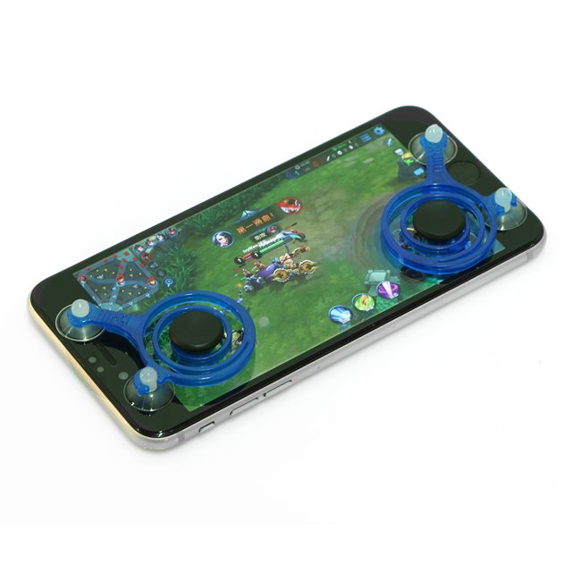 Joystick de pantalla táctil para teléfono, tableta, juegos de arcade, paquete doble (azul) Ndcxsfigh Para estrenar