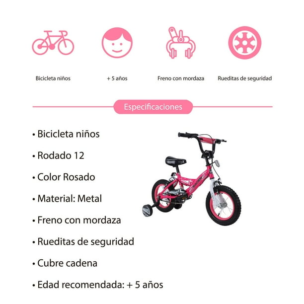 Bicicleta Niña Años Bicicleta Infantil De 14 Pulgadas Con Ruedas