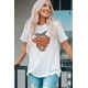 thumbnail image 3 of ABPHQTO Camiseta blanca con estampado de vaca occidental para mujer, 3 of 5
