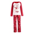 thumbnail image 6 of Qiylii Christmas Family Matching Pajamas Set, Cartoon Deer Print Round Collar Tops+Trousers, 6 of 9