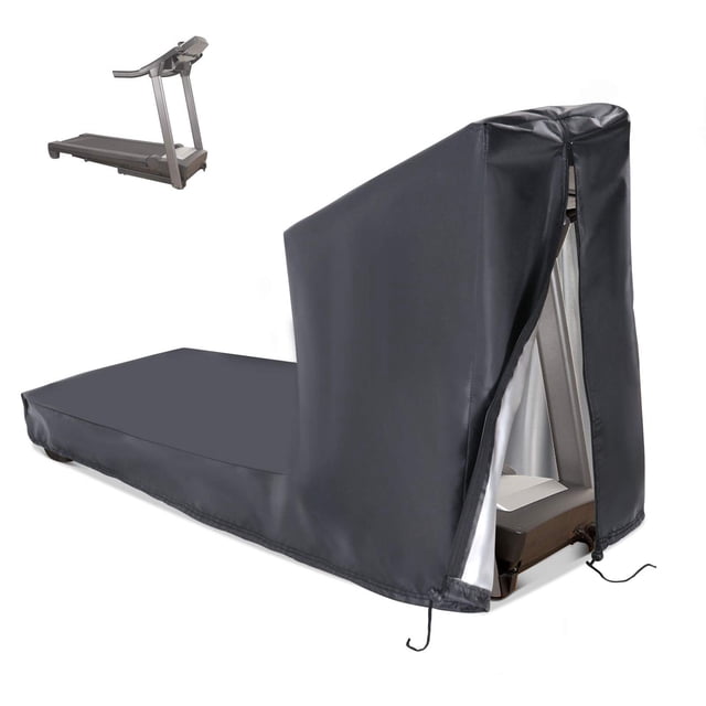 Treadmill Covers for Non-Folding Home Running Machines with Zipper & Drawstring, Black (73x36x61inch)