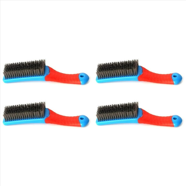 4X Cepillo de Alambre Profesional para el Hogar, Cepillo de Acero Metálico Que No Se Desprende, Cepillo de Limpieza Multiusos para Eliminación de Óxido y Bruñido