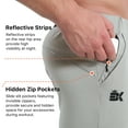 thumbnail image 2 of BROKIG Mens Stretch Lightweight Sweatpants with Zip Pockets Tapered Joggers Athletic Pants for Running,Workout,Jogging(Small,Light Gray), 2 of 7