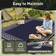 thumbnail image 6 of SIXHOME Outdoor Rug 8'x10' Waterproof Reversible Patio Rug Boho Geometric Indoor Outdoor Rugs Lightweight Plastic Straw Ourdoor Carpet for RV Camping Deck Balcony Modern Porch Decor Black and Gray, 6 of 7