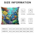 thumbnail image 5 of FUMJ Beautiful Lovely Fishes Pillowcases Watercolor Marine Life Colorful Coral Painting Pillow Case Decorative Throw Pillow Cover for Home Sofa Office, 5 of 5