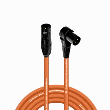Coluber Cable 3-Pin M-Right Angle Balanced XLR Cable - Premium Cord 20ft