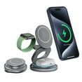 thumbnail image 2 of 3-in-1 Rotating Folding Magnetic Wireless Charger 15W Fast Charging Portable Stand, 2 of 7