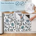 thumbnail image 5 of Boho Leaf Cabinet Curtains 28"W x 51"L,Dustproof Sink Skirt Curtain for Kitchen Bathroom,Teal Green Spring Farmhouse Pastoral Tribal Adhesive Desk Skirt Closet Curtains for Pantry Classroom Office, 5 of 8