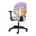 thumbnail image 4 of Chririnla Cute Capybara Mushroom Office Chair Slipcovers, Pack of 2 Stretchable Dustproof Covers for High Back Swivel Boss Chair, 4 of 8