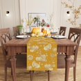 thumbnail image 2 of Turkey Pumpkin Thanksgiving Table Runner Cloth Burlap Fall Table Decoration for Home Kitchen Dining Dinner Indoor Holiday Farmhouse Decor 13.8x108 Inch, 2 of 6