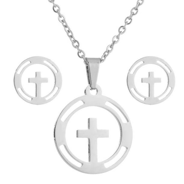 Fiudx Conjunto de Joyería de Moda, Elegante Collar con Colgante, Impresionante Colección de Aretes, Llamativo Par de Accesorios, Regalo para Fiesta, Boda, Compromiso, Estilo para Ocasiones Especiales