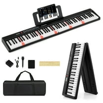 Gymax 88-Key Piano Keyboard Foldable Full Size Semi Weighted Electronic Keyboard