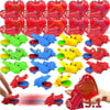 28 Pack Valentines 3" Large Heart Filled Car Valentines Gifts for Kids Crocodile Hippo Pull Back Car Toys, Friction Powered Race Cars for Classroom Exchange Game Valentines Party Supplies