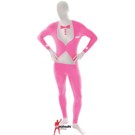 Original Morphsuits Pink Fluro Tux Adult Suit Fluorescent Morphsuit