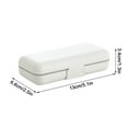 thumbnail image 3 of Plastic Rectangular Medication Dispenser 5.12x2.5x1.3/2.5x2.36x1.3 in Portable Pill Cutter Organizer for Travel Home Pharmacy Dividers White (0.11-0.19lb)​, 3 of 5