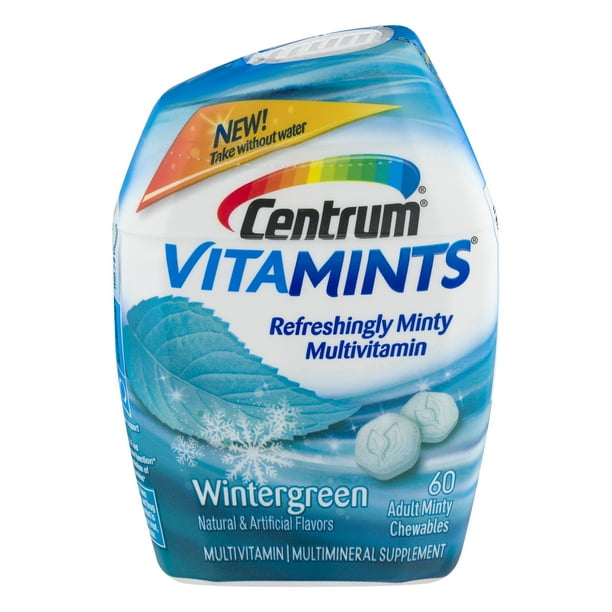 Centrum VitaMints Adult Multivitamin Chewables, Wintergreen, 60 Ct ...