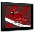 thumbnail image 1 of Longfellow Designs 24x20 Black Modern Framed Museum Art Print Titled - Cardinal Hello Red, 1 of 5