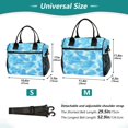 thumbnail image 2 of Large Tote Lunch Bag - Multi-Compartment Waterproof Portable Thermal Food Bag for Commute, Office & Picnic Outings. Light Blue, 2 of 6