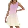 thumbnail image 5 of Liquidation d'Été 2025! Robe Grande Taille pour Femmes, Robe d'Été Décontractée Sans Manches à Col Rond Imprimée avec Poche, 5 of 5