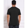 thumbnail image 3 of DARING DIVA Men's Crew Neck Short Sleeve Solid Color Retro Style T-Shirt 2XL Black, 3 of 7