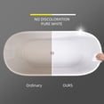thumbnail image 6 of CLEARANCE! 55" Acrylic Free Standing Tub - Classic Oval Shape Soaking Tub, Adjustable Freestanding Bathtub with Integrated Slotted Overflow and Chrome Pop-up Drain Anti-clogging Gloss White, 6 of 9