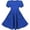Blue, variant on Girls Dress Pink Solid A-line Vintage Puff Sleeve Spring Summer 4 Years