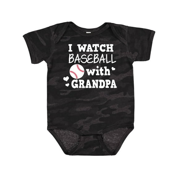 Inktastic I Watch Baseball with My Grandpa Boys or Girls Baby Bodysuit