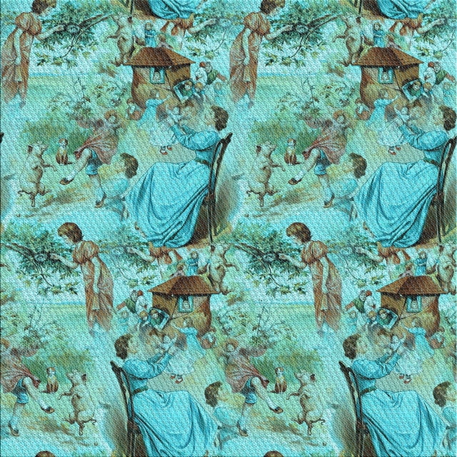 Ahgly Company Machine Washable Indoor Square Transitional Dull-Sea Green Area Rugs, 5' Square