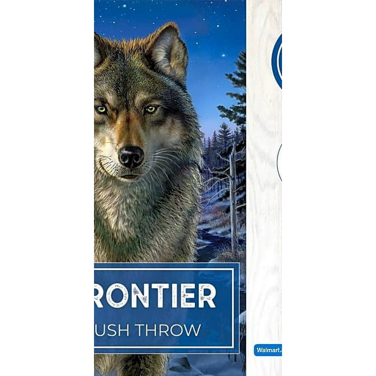 Wilderness Plush Wolf Throw Blanket Gray Standard Throw Walmart