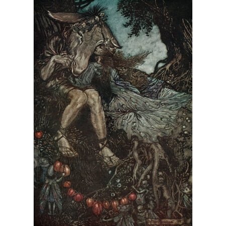 A Midsummer Night S Dream 1908 Sleep Thou Poster Print By Arthur Rackham 24 X 36 Walmart Com Walmart Com