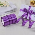 thumbnail image 5 of 7/8 inch 25Yard/roll,Total 5 roll 125 yards Satin Ribbon for Gift Wrapping, Wedding, Crafts, Christmas,Easter, Floral, Hair, Invitation Decorations and More Purple, 5 of 8