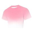 thumbnail image 5 of Cropped T-Shirt for Men Round Neck Tee Short Sleeve Tops Gradient Short Sleeve Tees Quick Dry Ultra Soft Tunic Blouses Trends Lightweight T Shirts Golf Joggers Blouse, 5 of 7