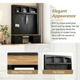 thumbnail image 5 of Harper & Bright Designs Farmhouse Hall Tree with Bench and Shoe Storage, Mudroom Bench with Coat Rack and Adjustable Shelves for Hallway, Living Room, Black, 5 of 17