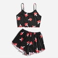 thumbnail image 4 of BOOMNY Womens Pajamas Set Sleeveless Pjs Crop Tops Shorts Sleepwewar Pyjamas Graphic Soft Cozy Homewear Loungewear Sets, 4 of 8