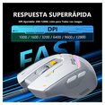thumbnail image 3 of Mouse Ergonomico Alambrico Usb Gamer 6 Botones Programables Eo Safe Imports Blanco, 3 of 5