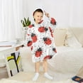 thumbnail image 6 of joogoo Wearable Blanket Hoodie for Ladybugs Polka Dots Flannel Sherpa Pocket 3-14 YR S, 6 of 7