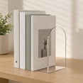 thumbnail image 2 of Acrylic Bookend, Clear Book End for Heavy Books, Bookend Holders for Shelves, Arch Book Stopper to Hold Books, Decorative Bookends for Home, Office, 2 of 5
