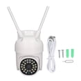 thumbnail image 1 of Cámara de vigilancia WiFi giratoria de 360°, 1080P, HD, con intercomunicador bidireccional, cámara de seguridad con visión nocturna para exteriores, 1 of 15