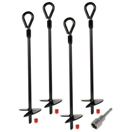 

Morima 15 Inch Ground Anchor Carbon Steel Earth Auger Heavy Duty Labor Saving Fast Precise Earth Anchor for Shelters Canopies T