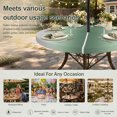 thumbnail image 6 of Round Outdoor Tablecloth with Umbrella Hole and Zipper, Sage Green Grey Ombre Tablecloth with Elastic Waterproof, Farmhouse Gradient Minimalist Patio Table Covers for 31" - 35" Picnic Pool Tables, 6 of 9